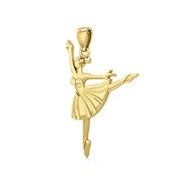 Ballet Pose Solid Gold Pendant GPD5826