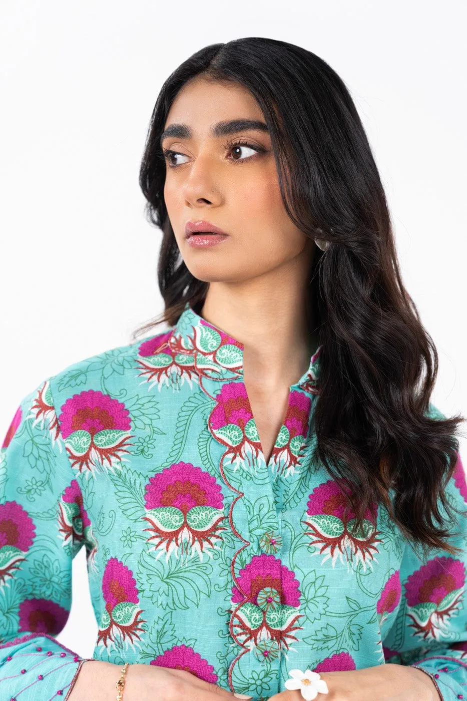 1 Pc Printed Khaddar Shirt 