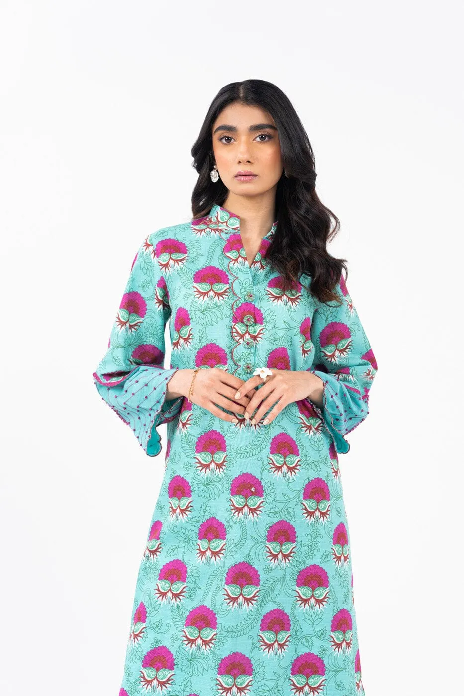 1 Pc Printed Khaddar Shirt 