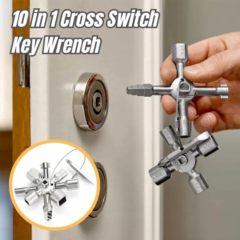 10 in 1 Cross Switch Key Wrench