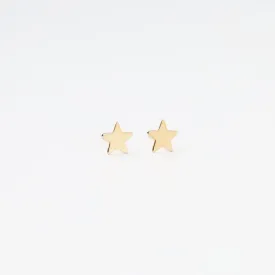 14k Small Star Post Earrings