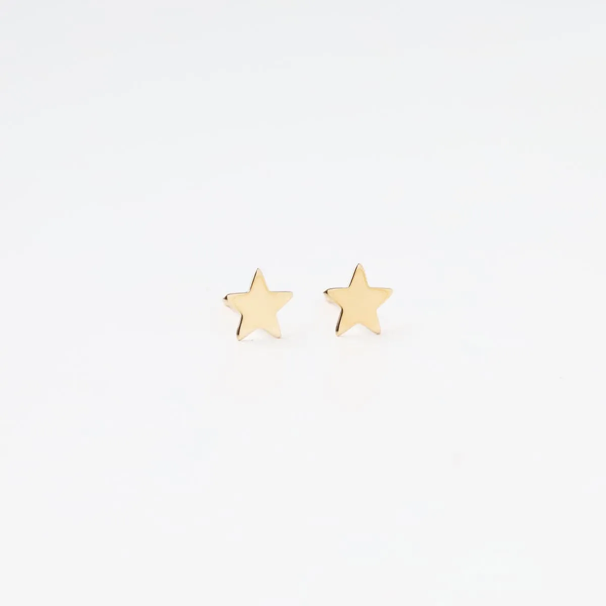 14k Small Star Post Earrings