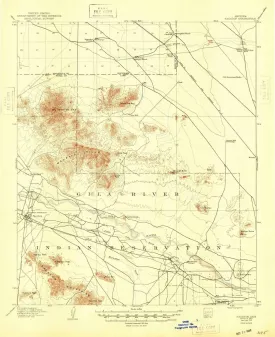 1907 Sacaton, AZ - Arizona - USGS Topographic Map