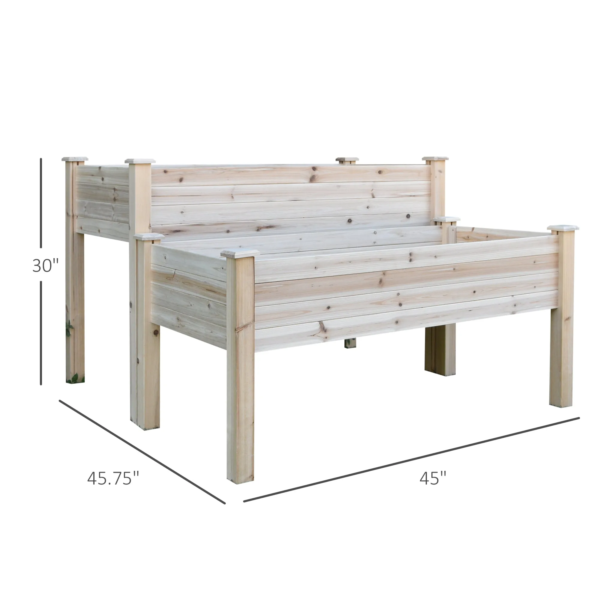 2-Tier Wooden Garden Bed