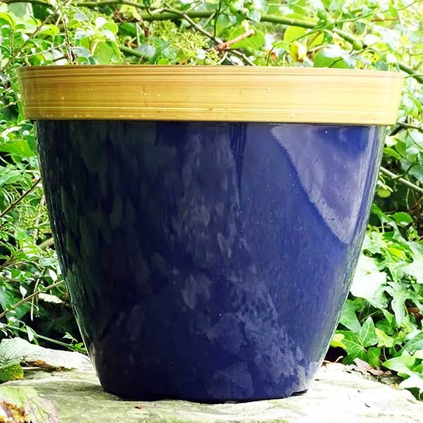 34cm Provence Planter Midnight Blue Plant Pot