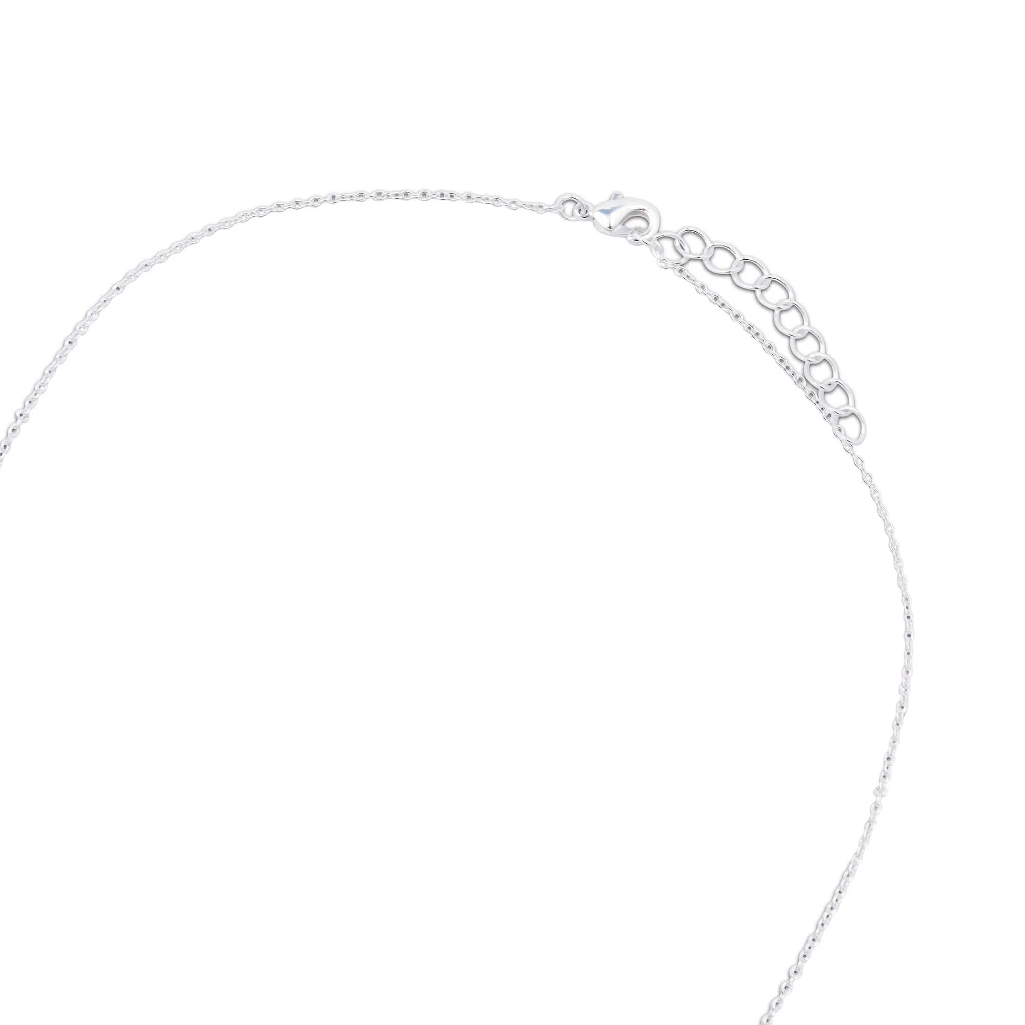 925 Sterling Silver-Plated Feather Station Necklace