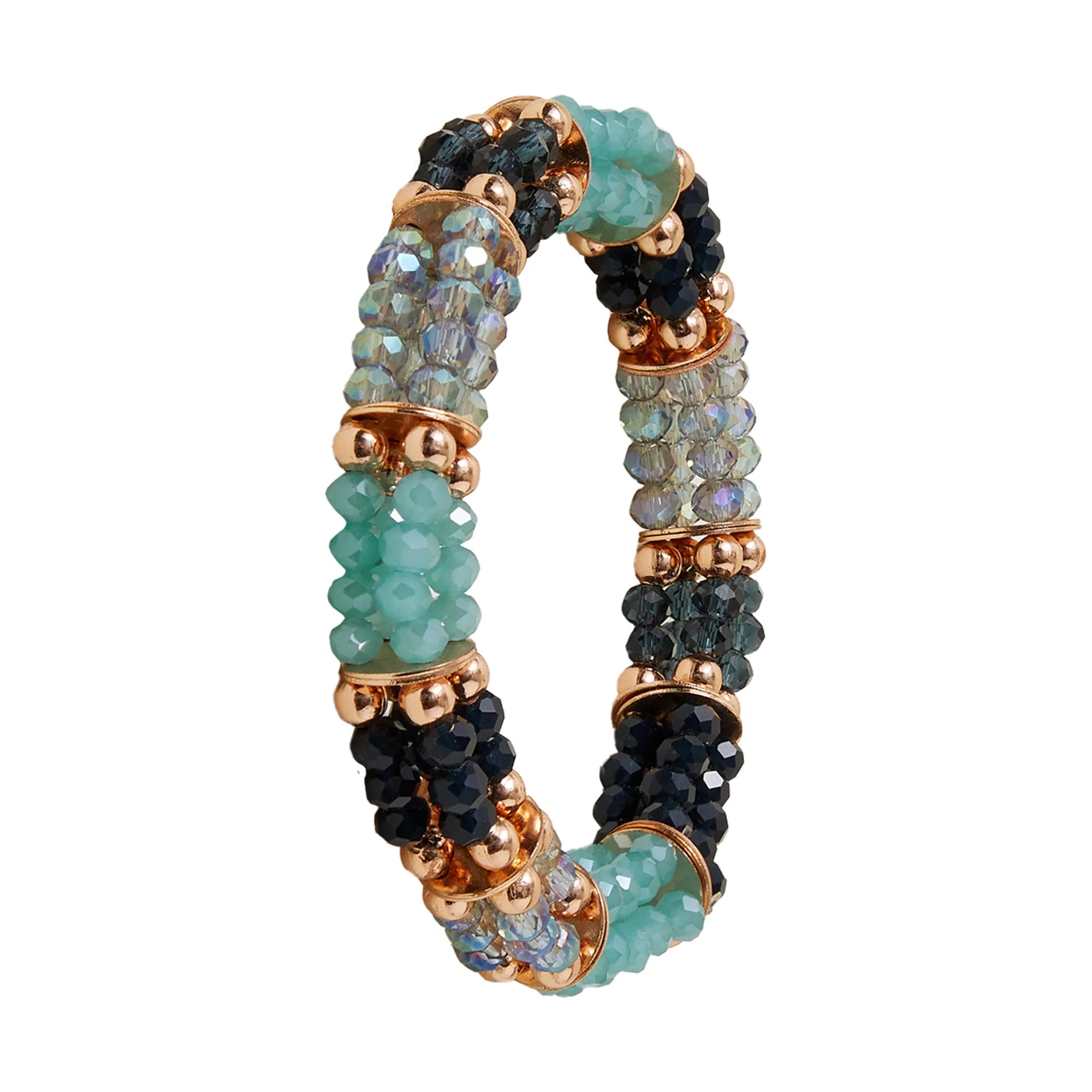 Accessorize London  Women's Multi Facet Bead Stretch Bracelet