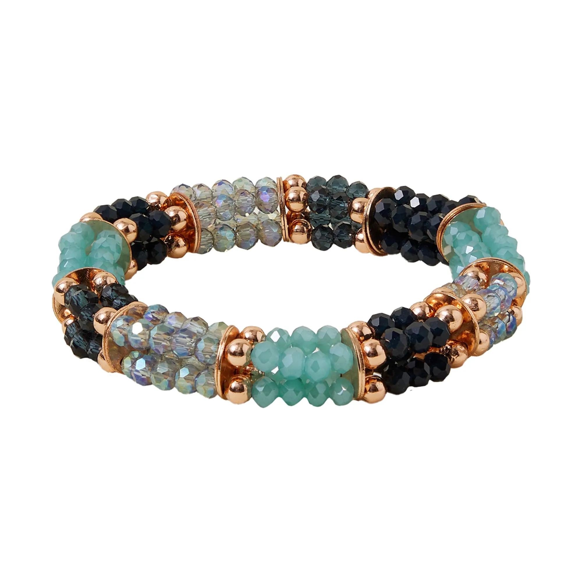 Accessorize London  Women's Multi Facet Bead Stretch Bracelet