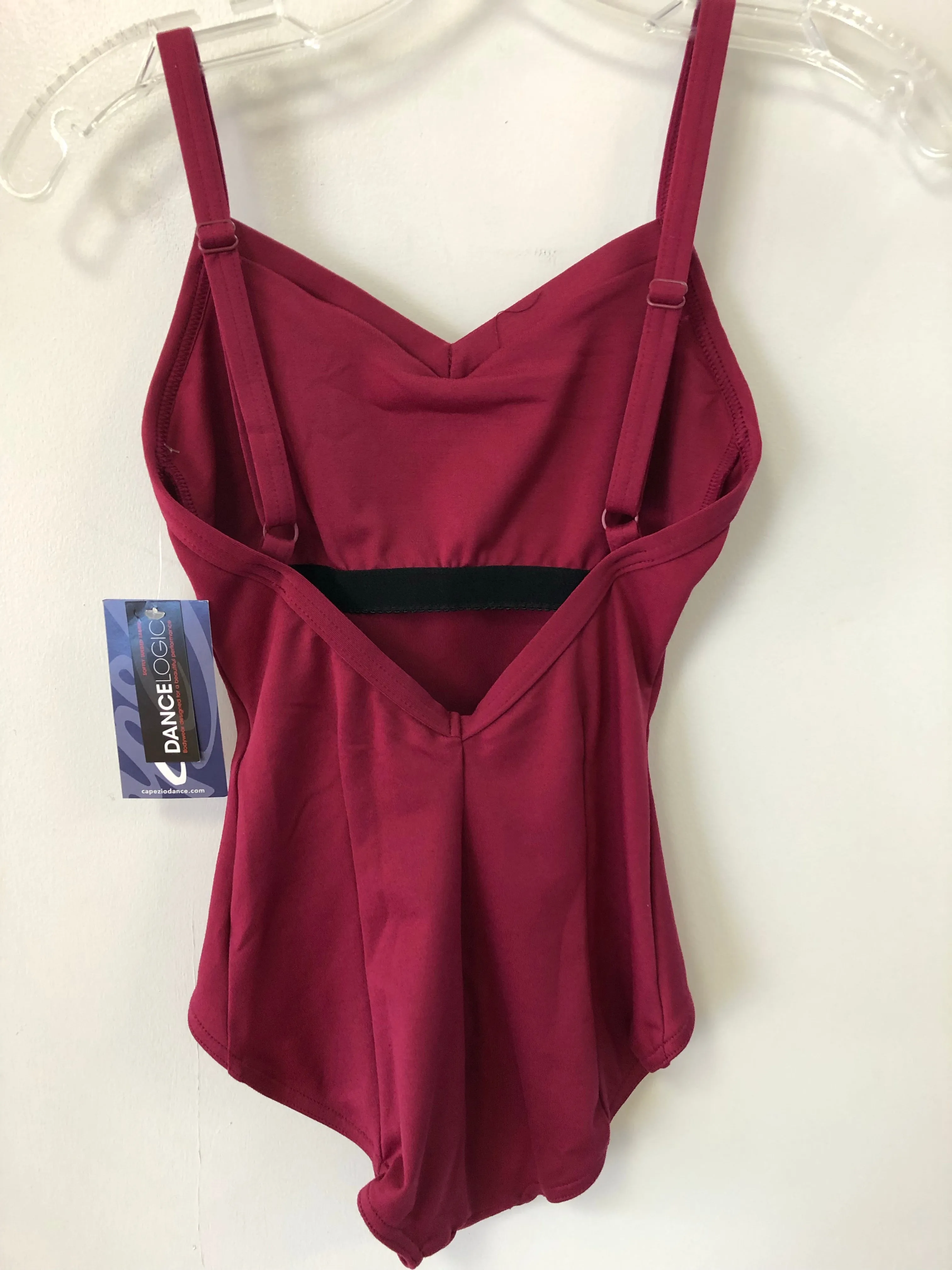 Adult Adjustable Camisole Leotard, XS Burgundy BX101