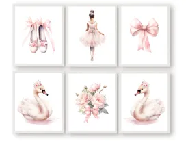 African American Ballerina Prints - Set of 6