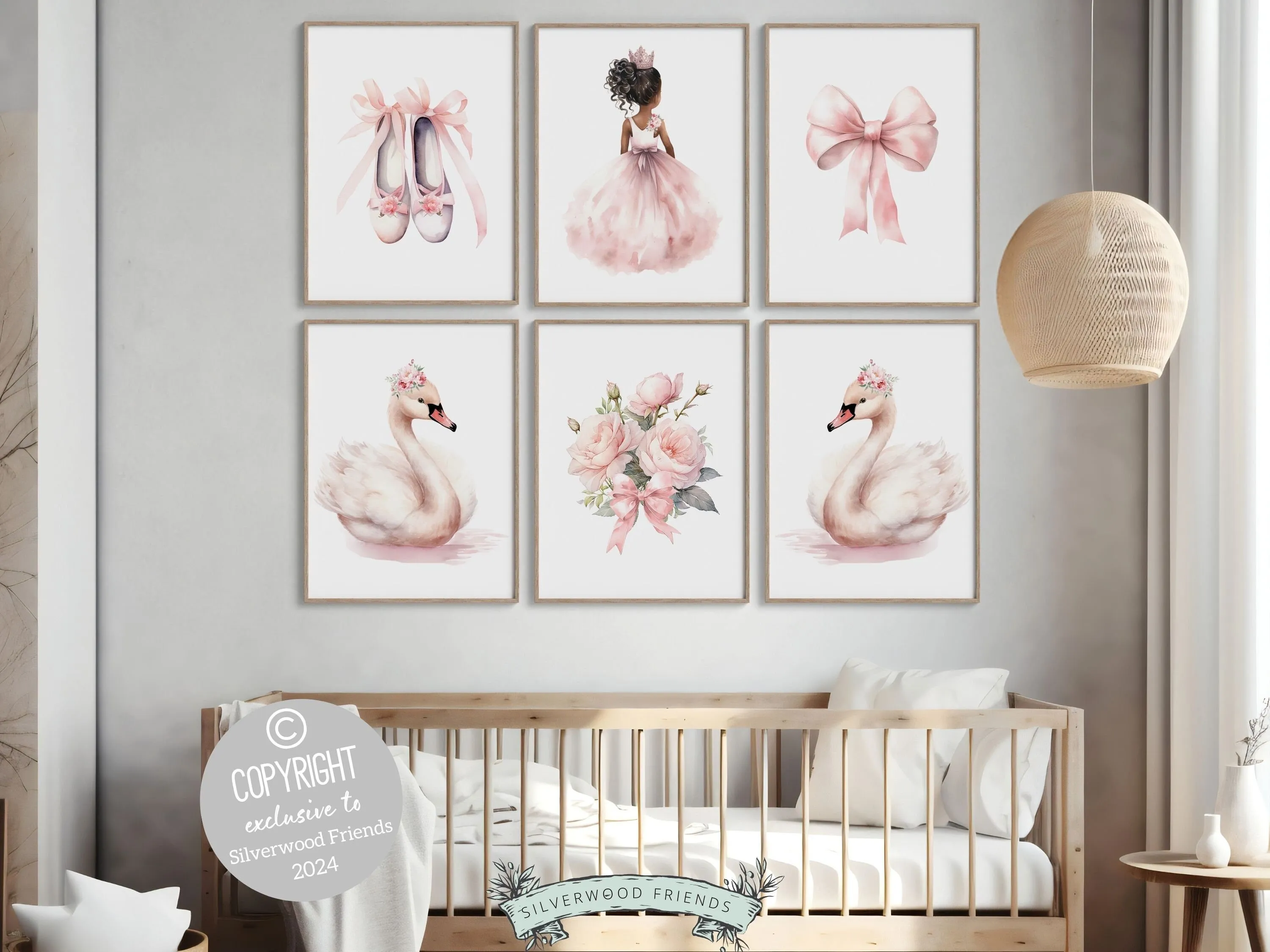 African American Ballet Nursery Prints - Set of 6