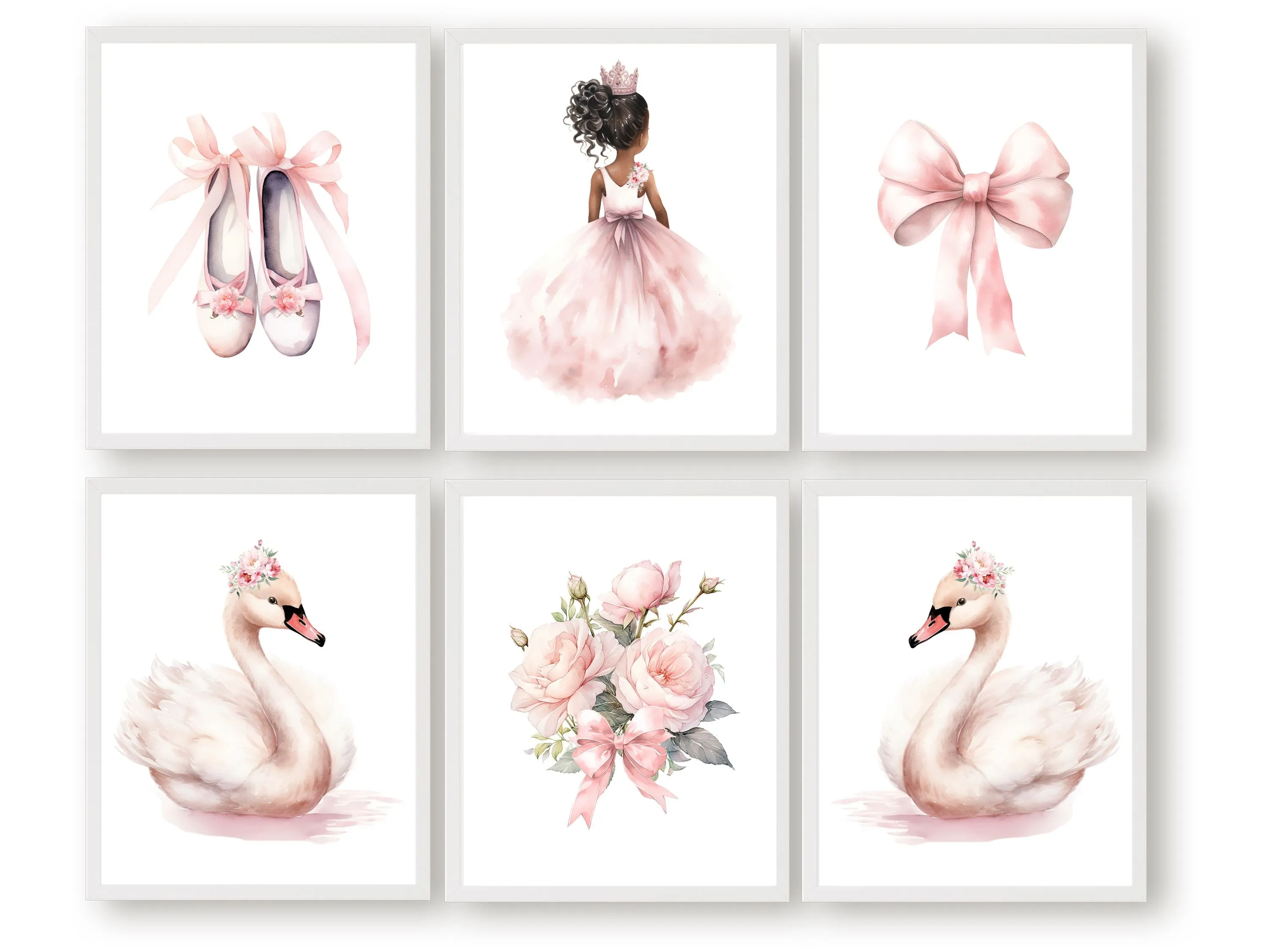 African American Ballet Nursery Prints - Set of 6