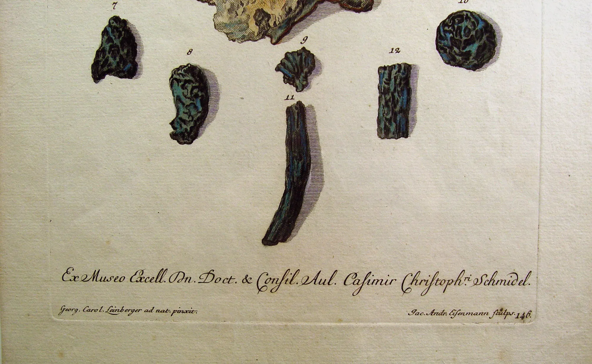 Anitque 18th Century Geological Specimens Antique Lithograph