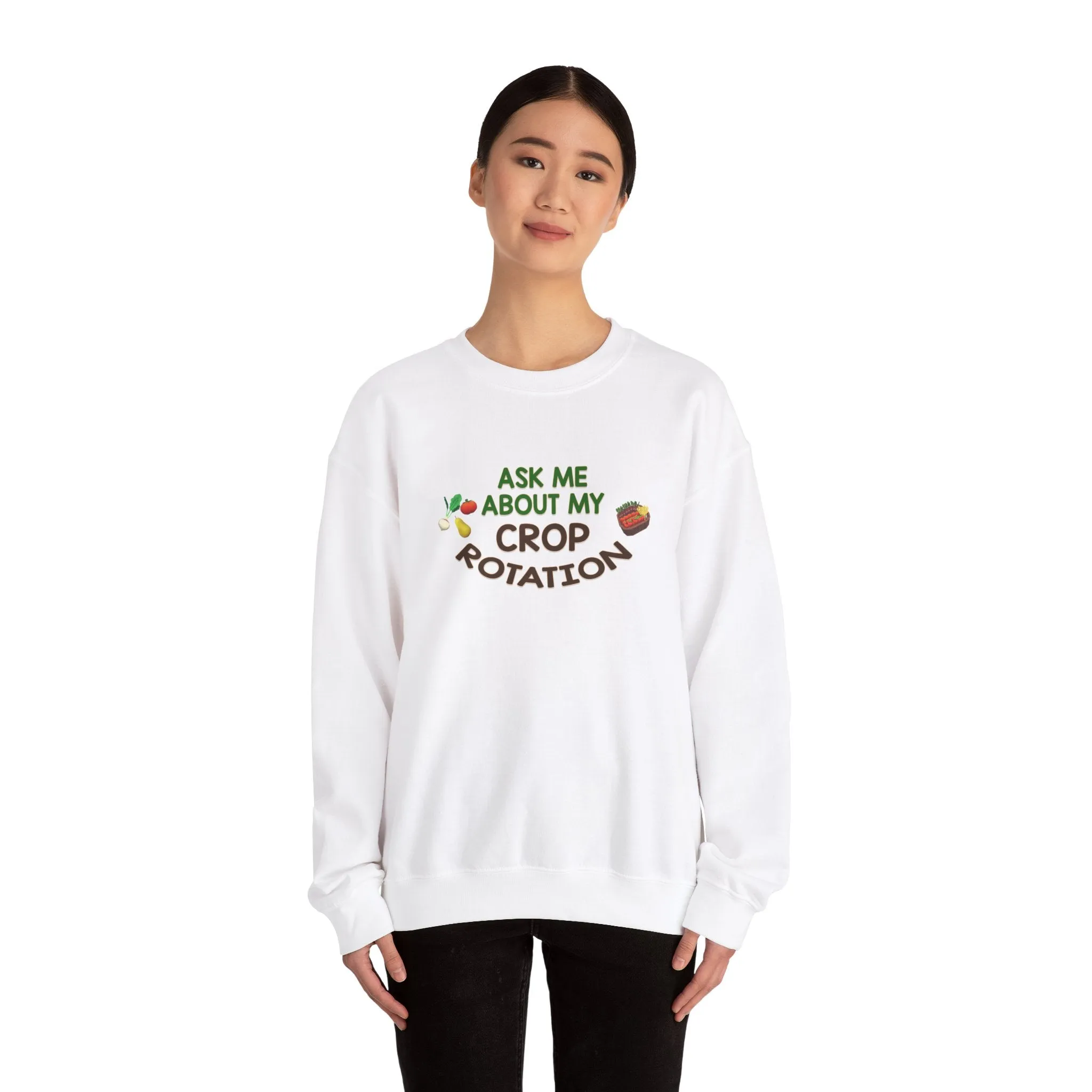 Ask Me About My Crop Rotation - Unisex Heavy Blend™ Crewneck Sweatshirt