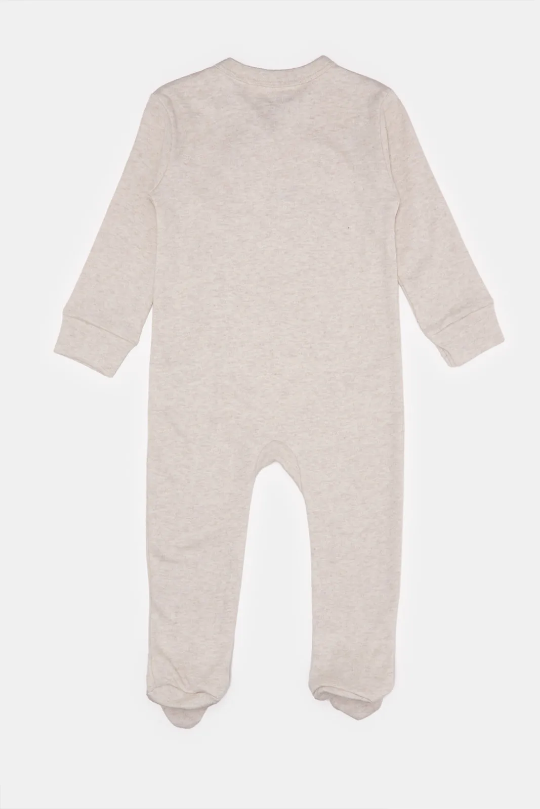 Baby Beige Koala Printed Sleepsuit