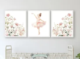 Ballerina Girl Nursery Prints