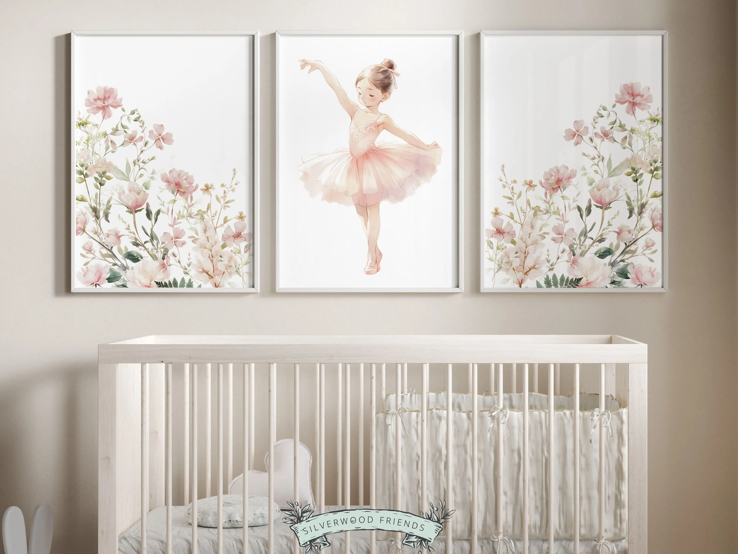 Ballerina Girl Nursery Prints