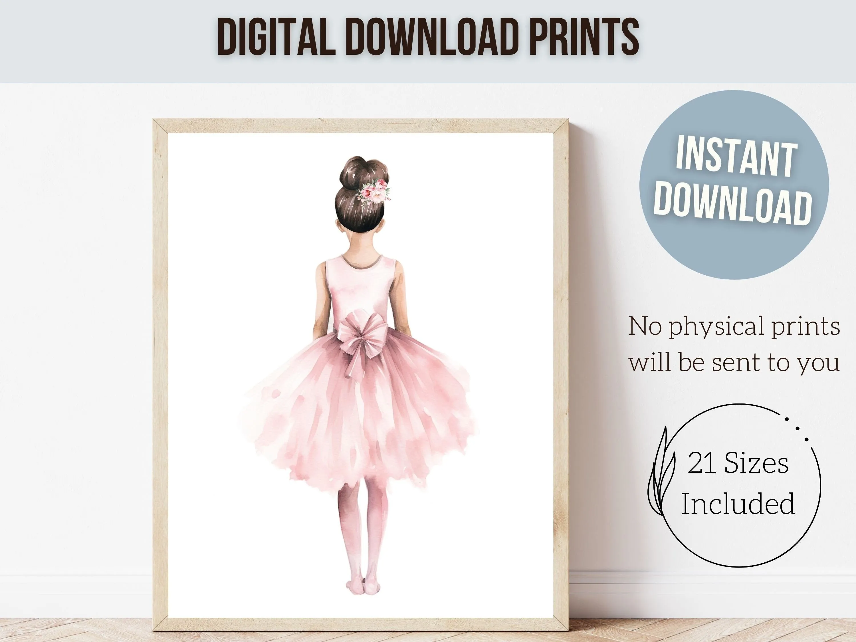 Ballerina Swan Nursery Prints - Set of 6