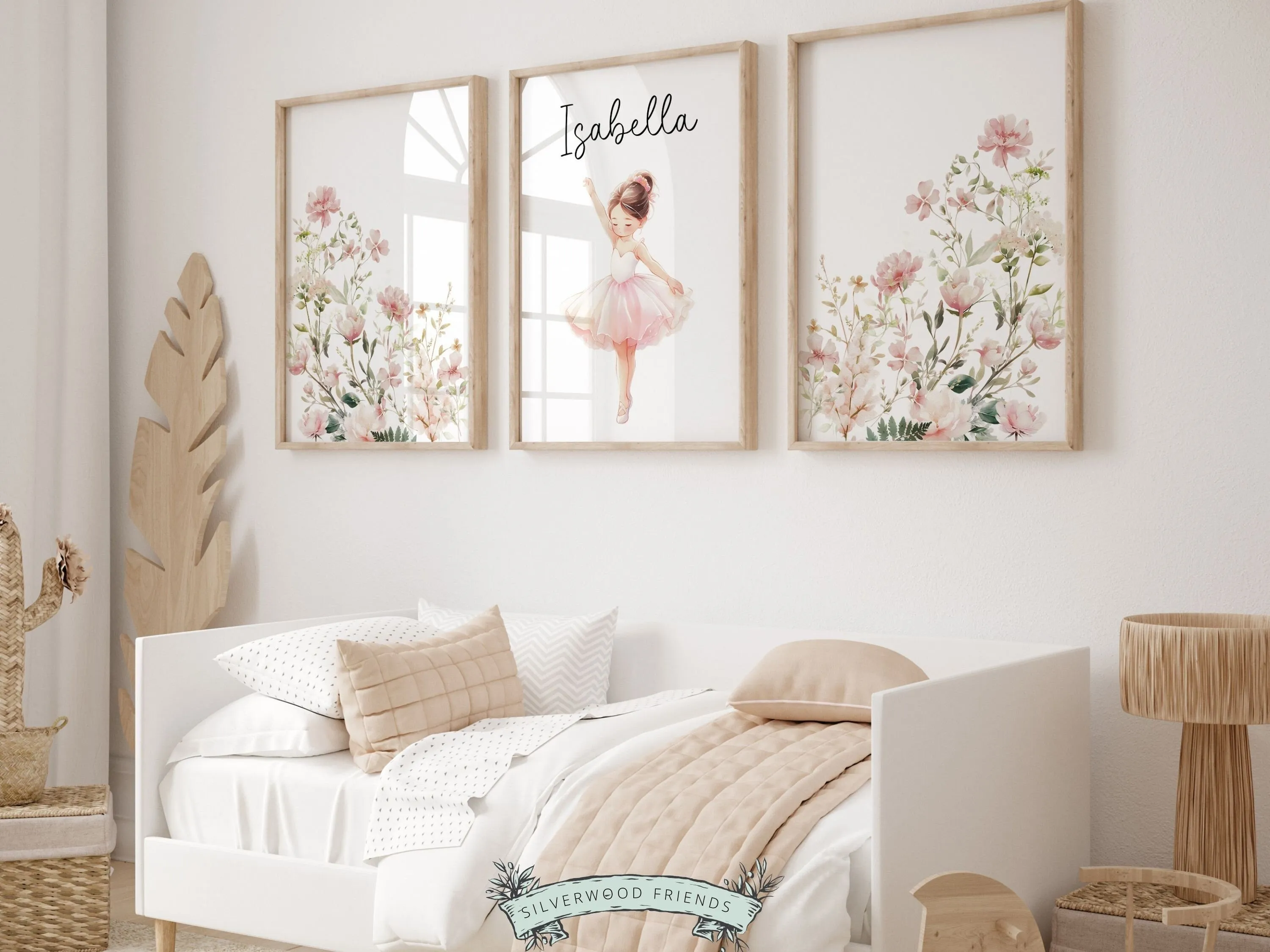 Ballet Wildflower Nursery Prints - Personalised