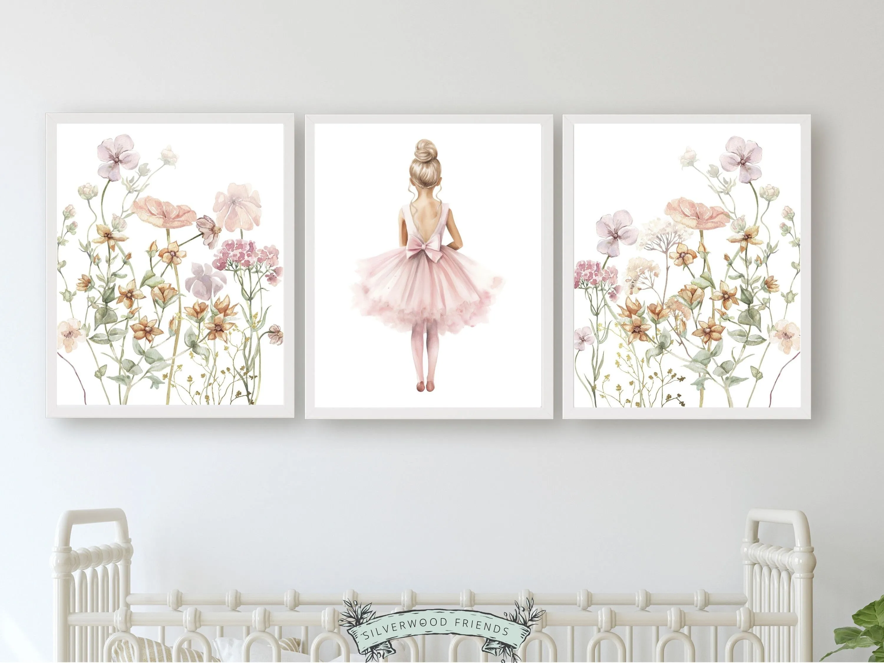 Ballet Wildflower Nursery Prints - Set 1