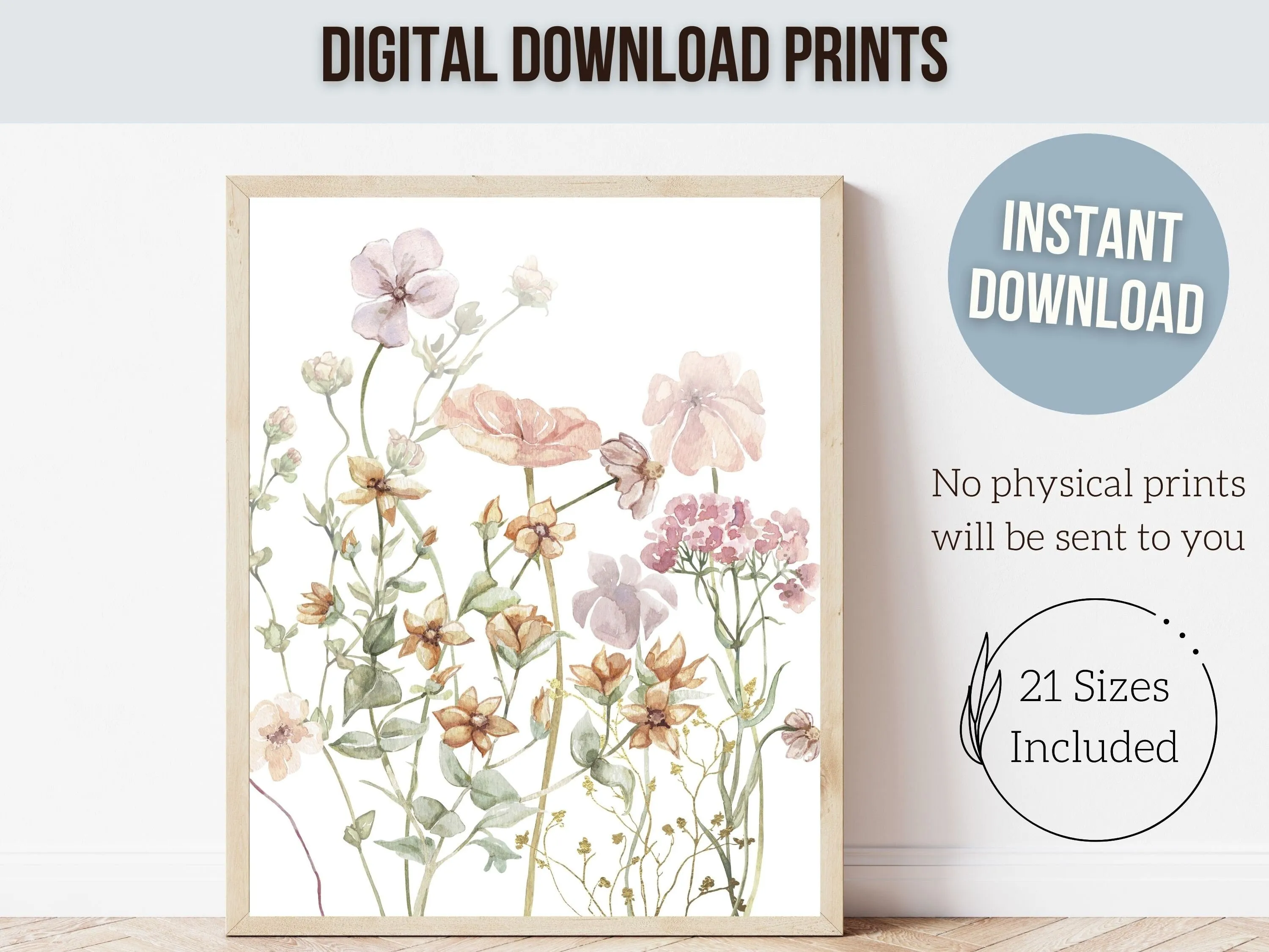 Ballet Wildflower Nursery Prints - Set 1