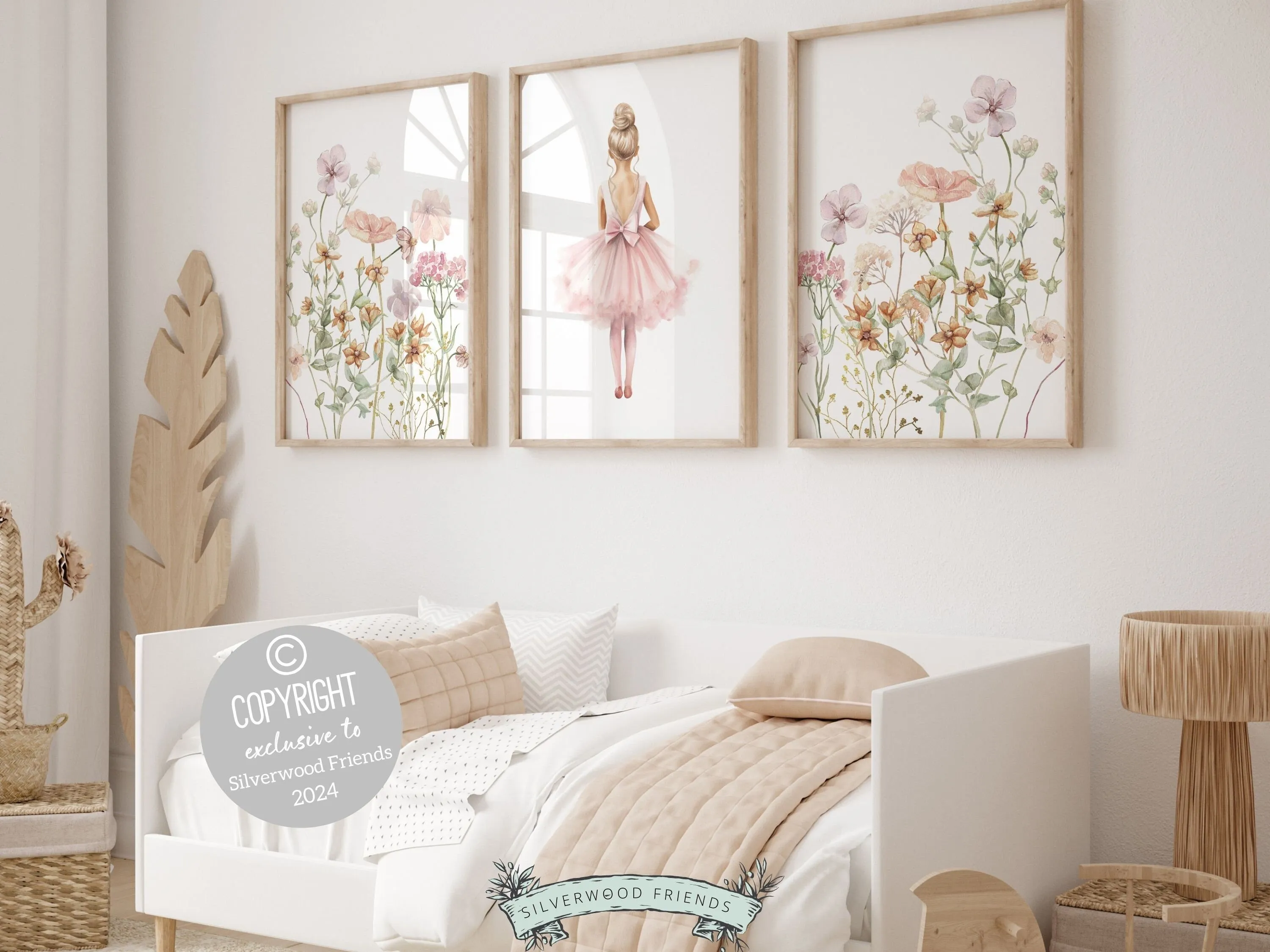 Ballet Wildflower Nursery Prints - Set 1