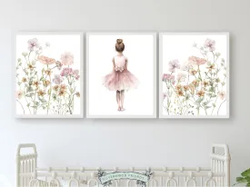 Ballet Wildflower Nursery Prints - Set 5