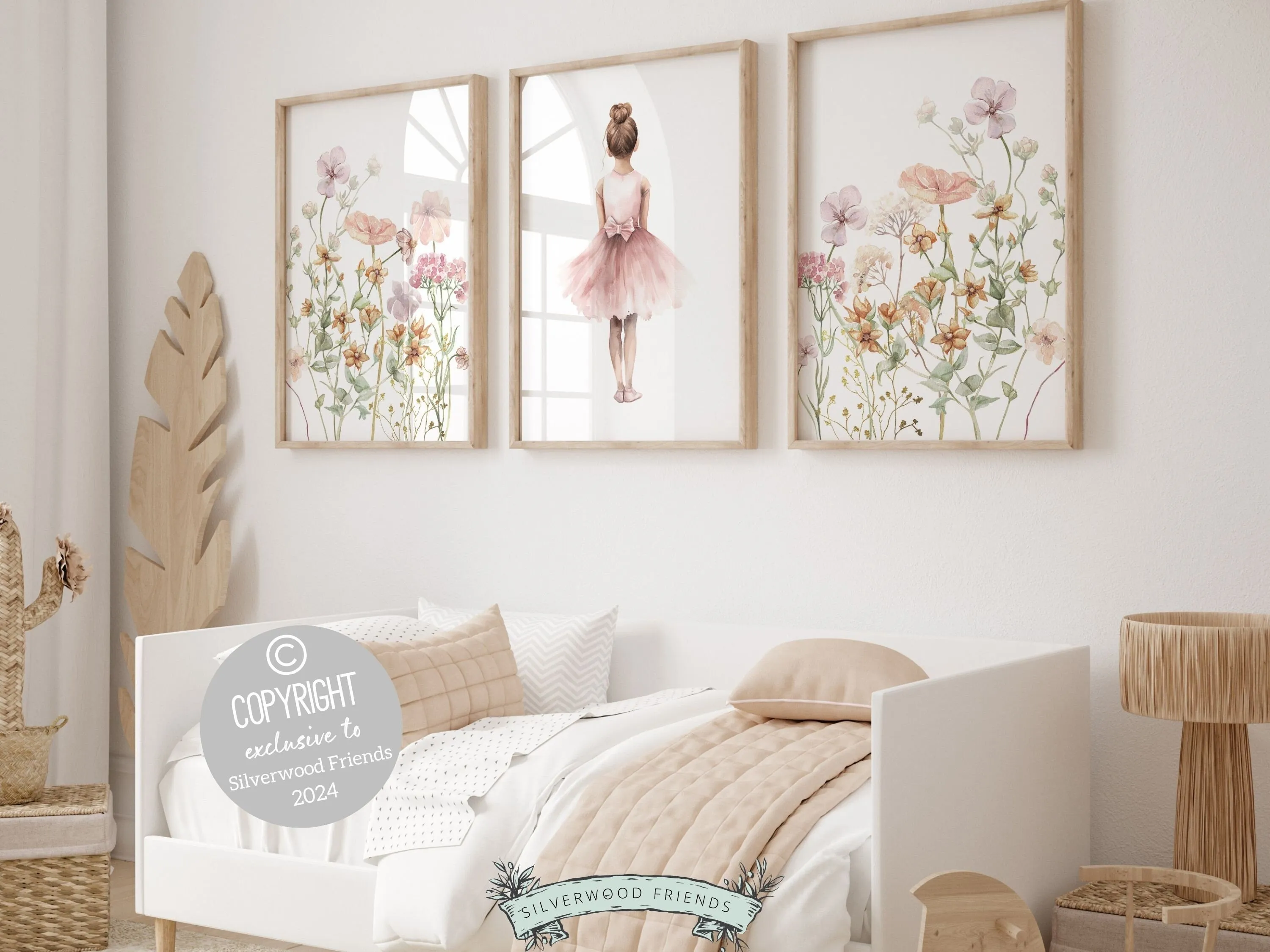 Ballet Wildflower Nursery Prints - Set 5