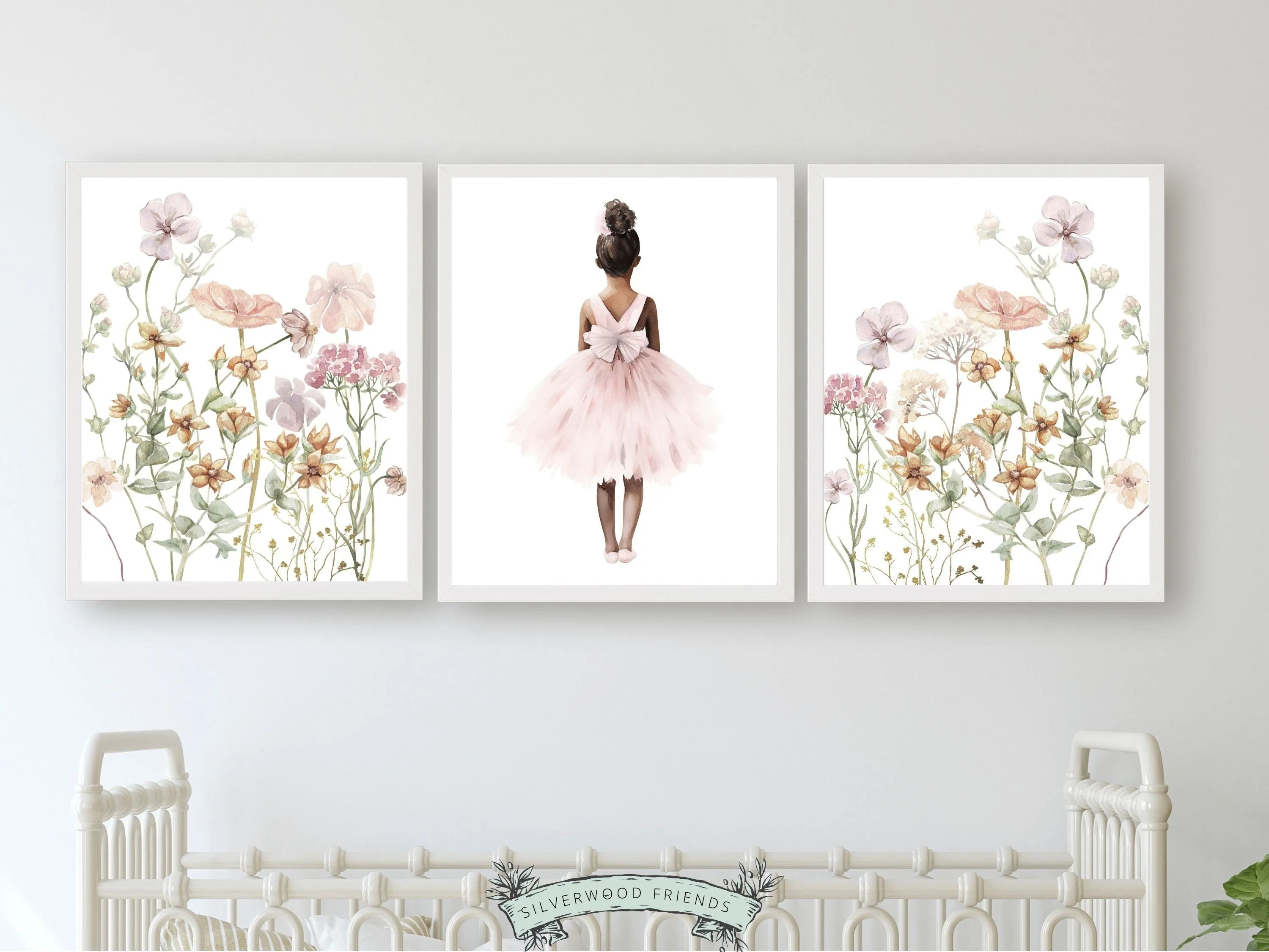 Ballet Wildflower Nursery Prints - Set 6