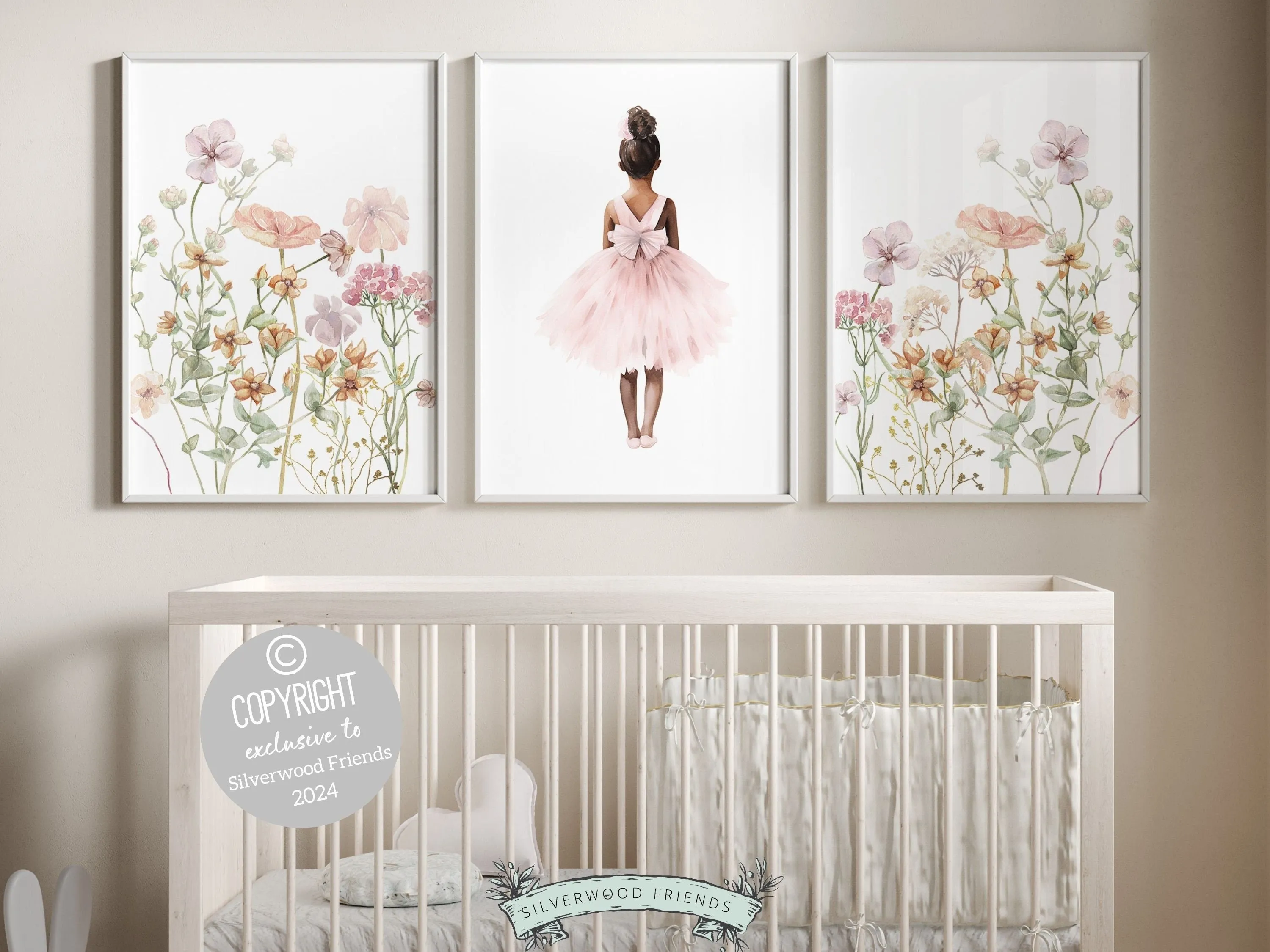 Ballet Wildflower Nursery Prints - Set 6