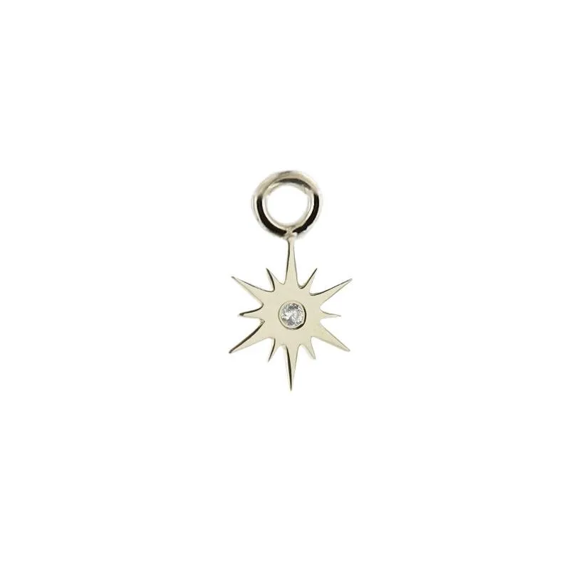 BELIEVE STELLAR NAMESAKE CHARM - CUBIC ZIRCONIA & SILVER