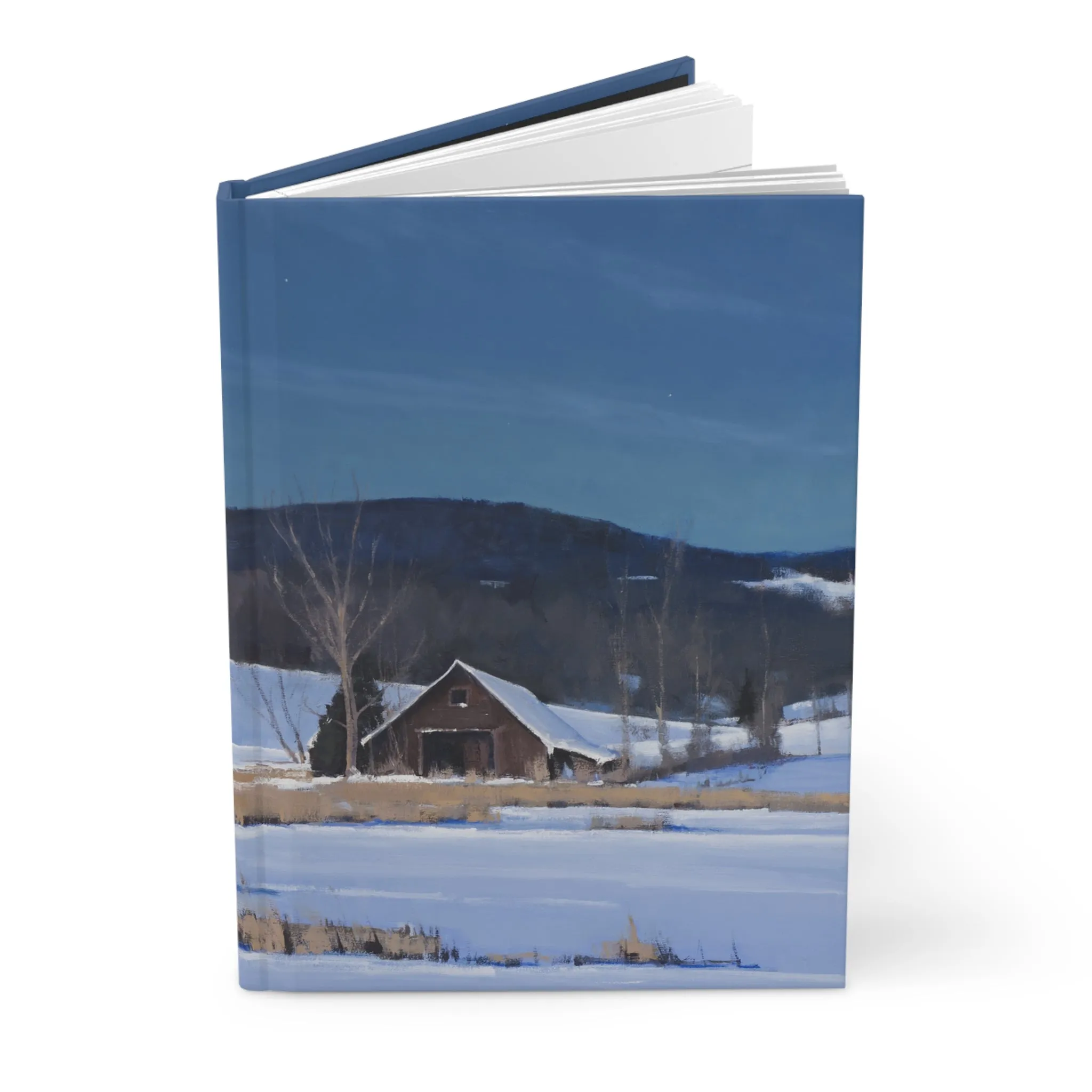 Ben Bauer: "Mondovi Farm by Moonlight" - Hardcover Journal Matte