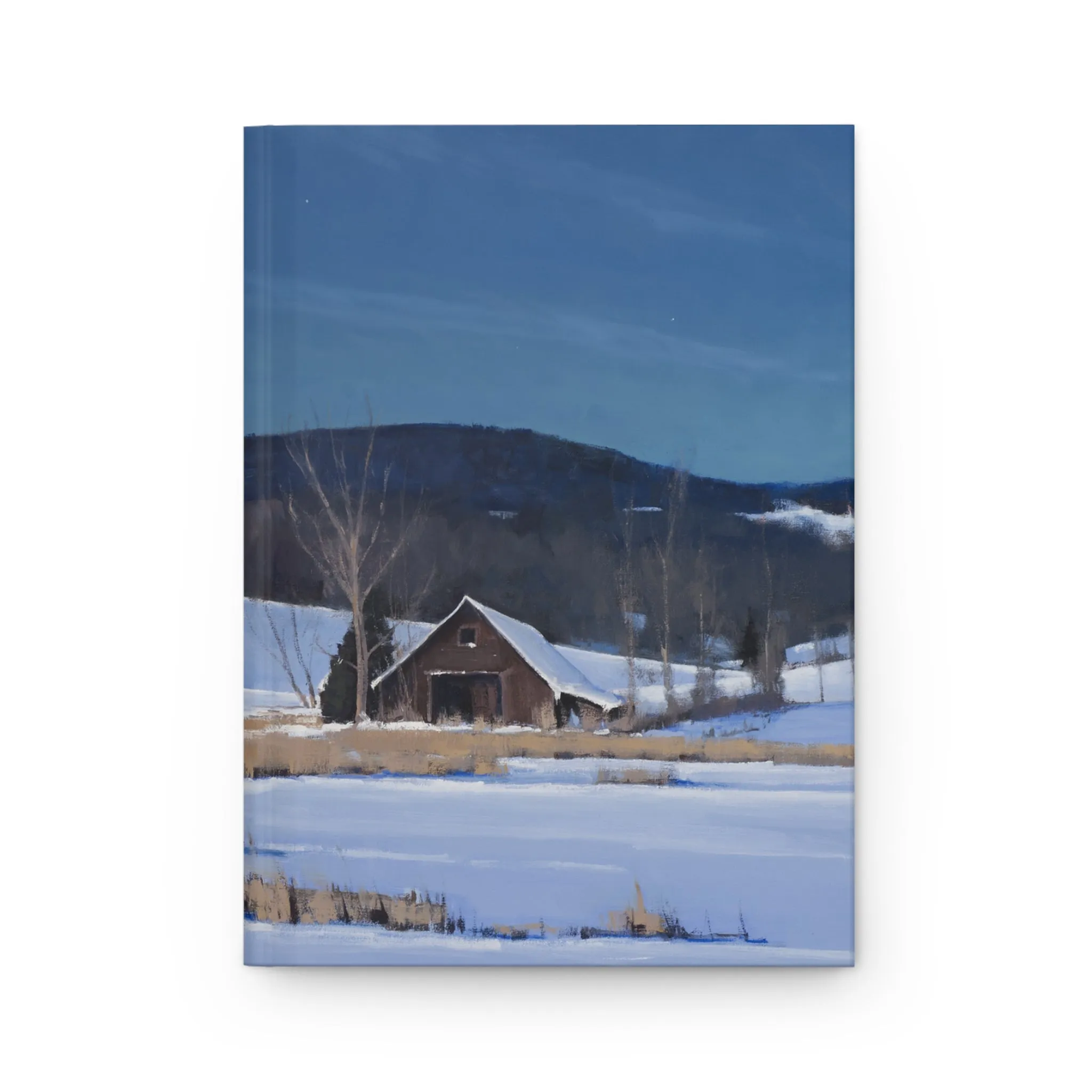 Ben Bauer: "Mondovi Farm by Moonlight" - Hardcover Journal Matte