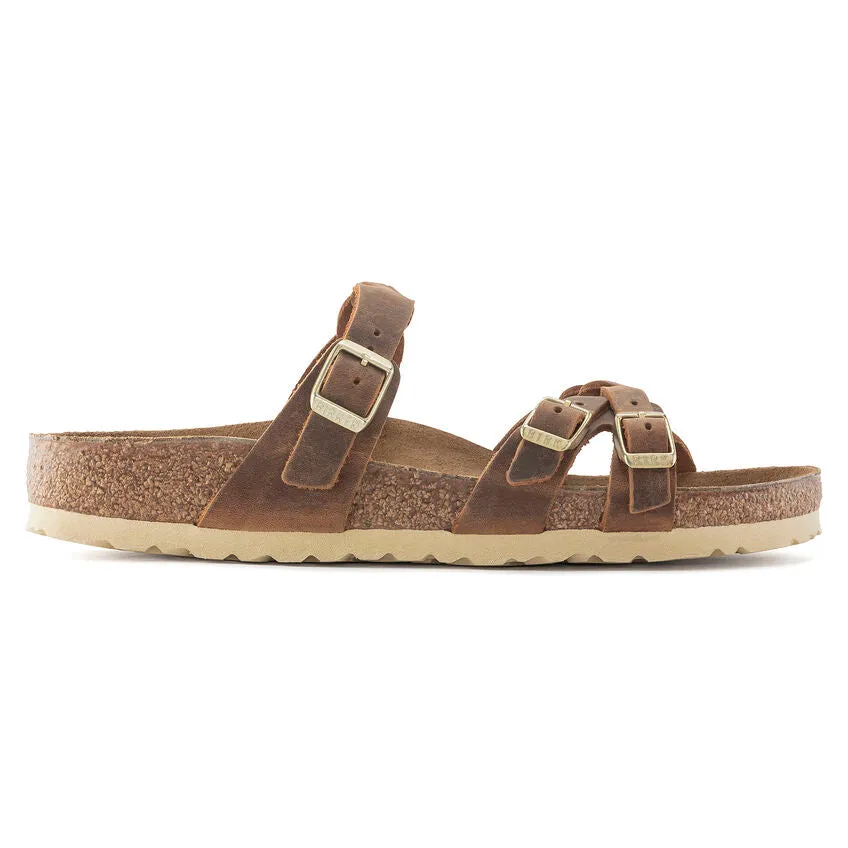 BIRKENSTOCK Women's Franca Oiled Leather (Cognac - Wide Fit)