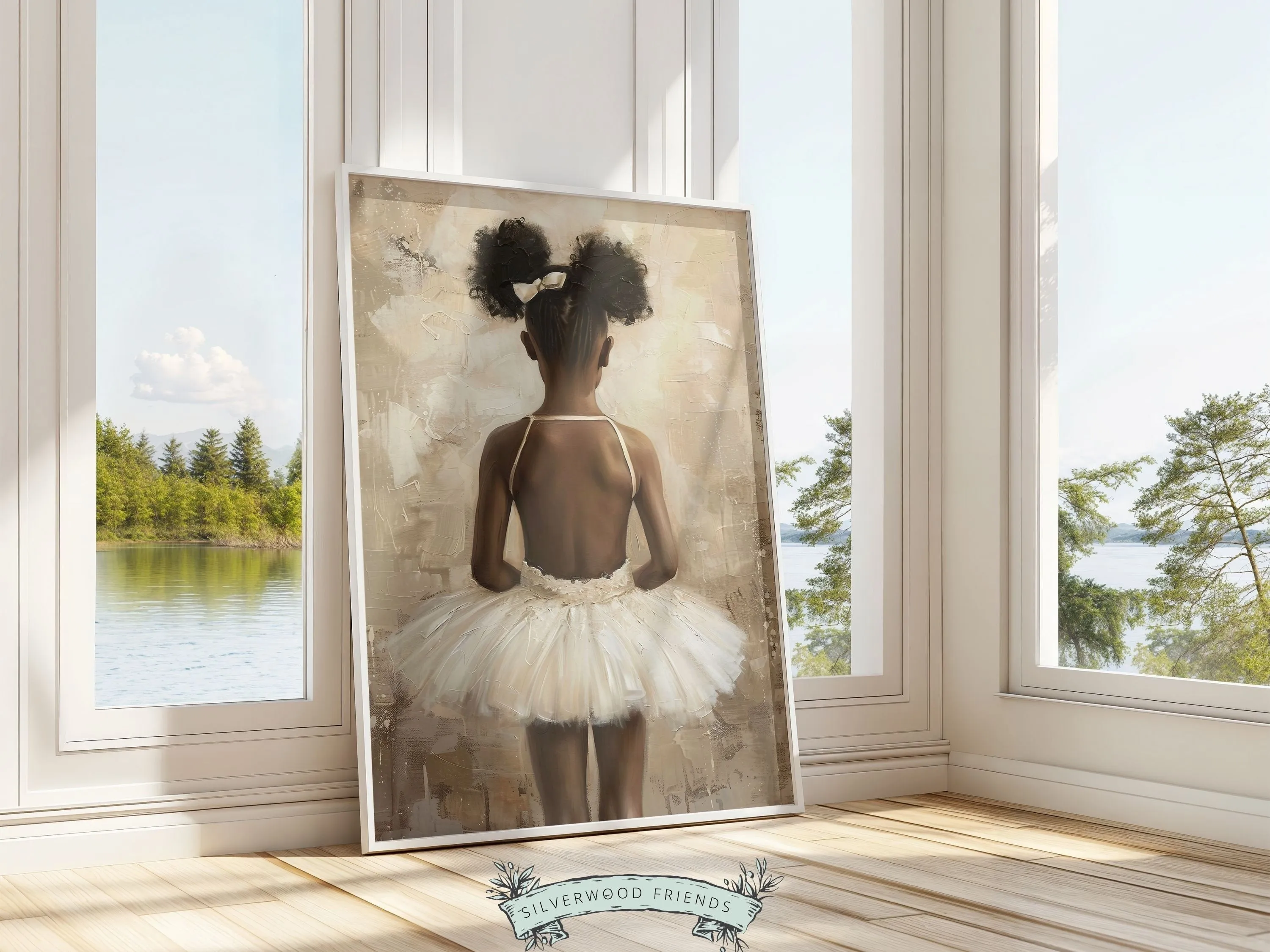 Black Ballerina Nursery Print - 001