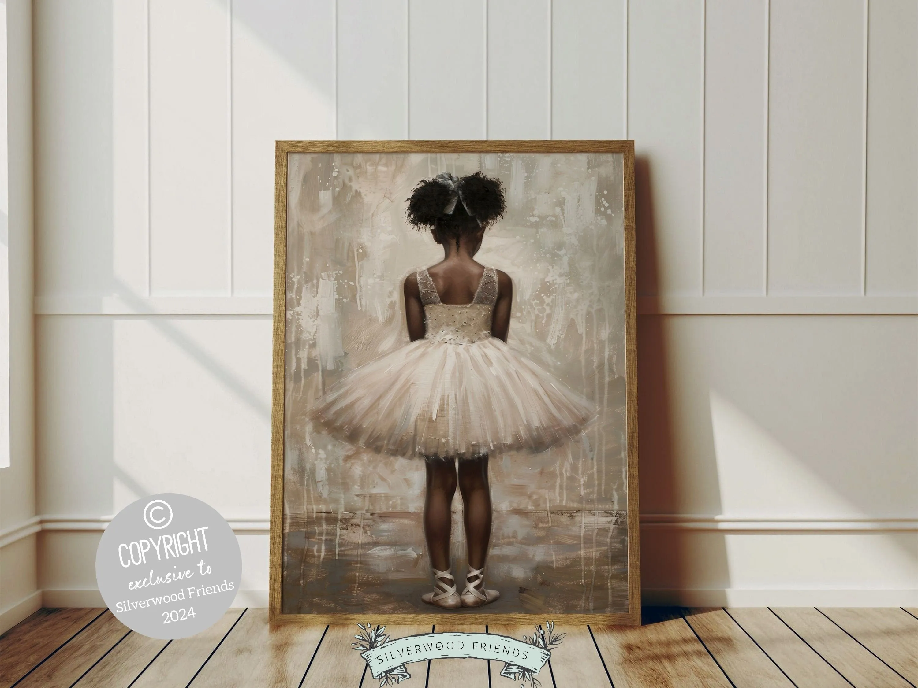 Black Ballerina Nursery Print - 002