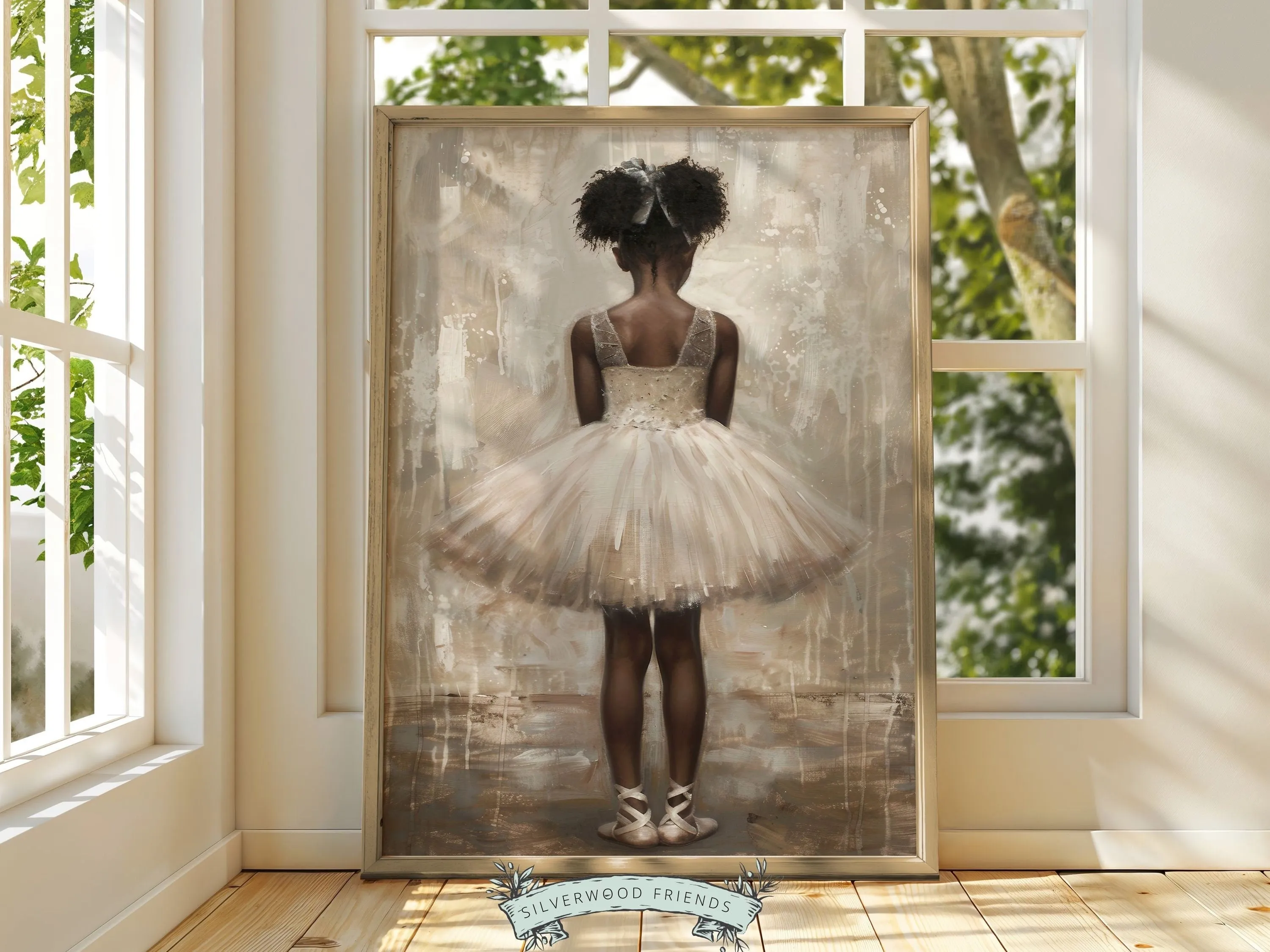 Black Ballerina Nursery Print - 002