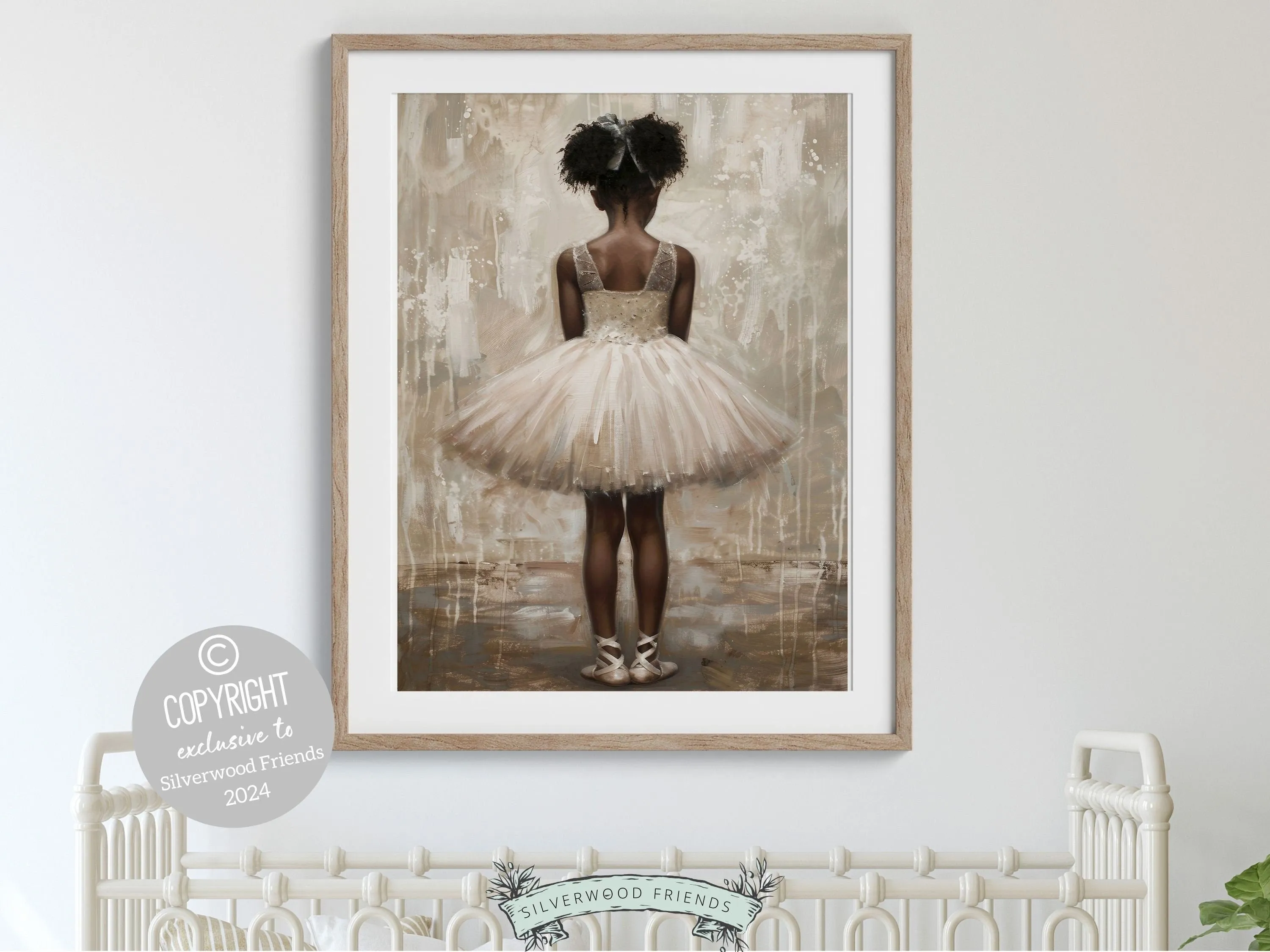 Black Ballerina Nursery Print - 002