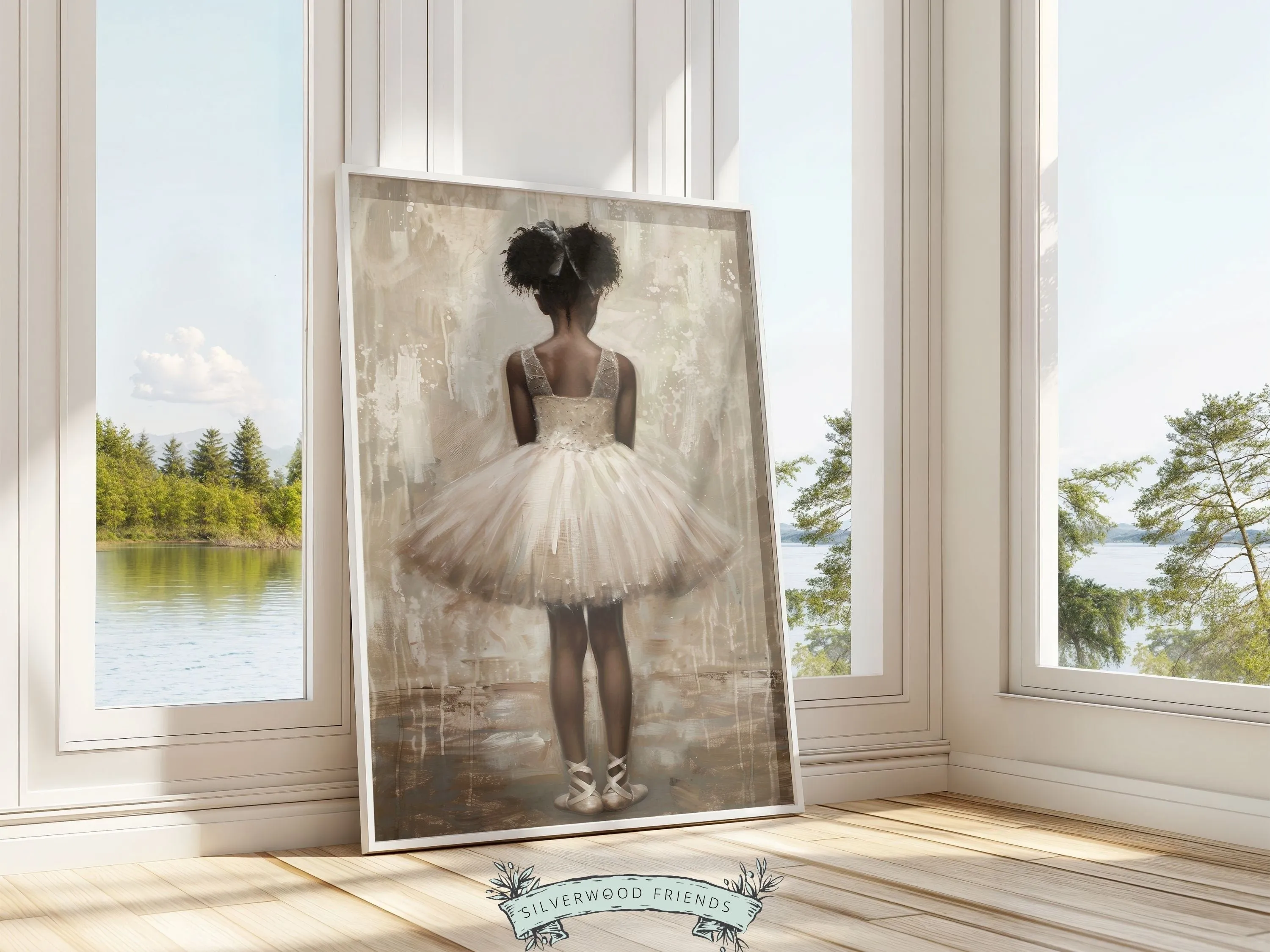 Black Ballerina Nursery Print - 002