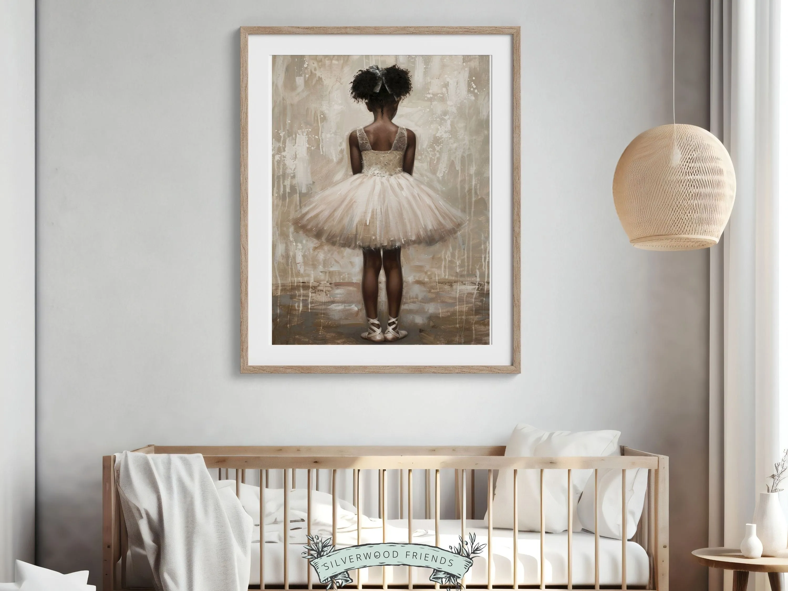 Black Ballerina Nursery Print - 002