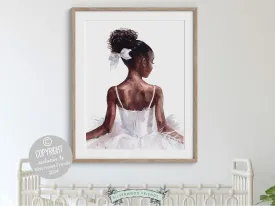 Black Ballerina Nursery Print 003