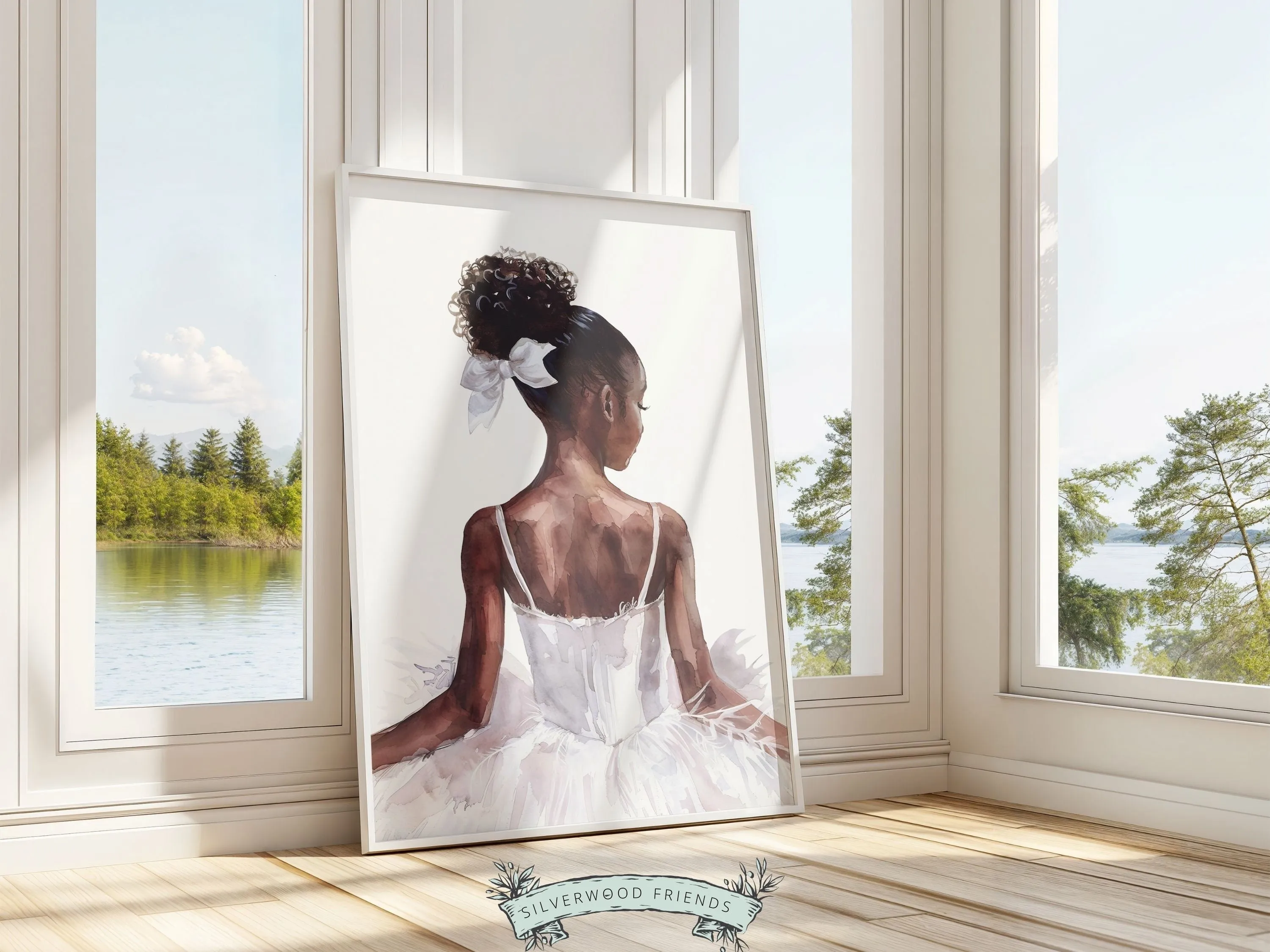 Black Ballerina Nursery Print 003