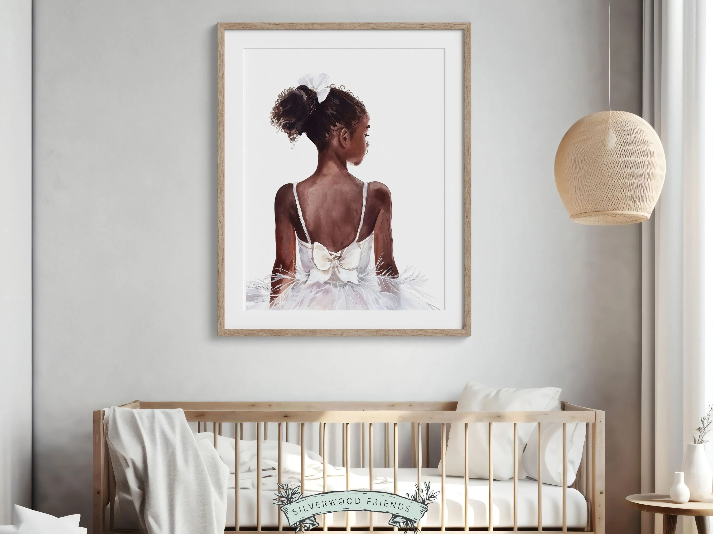 Black Ballerina Nursery Print - 005