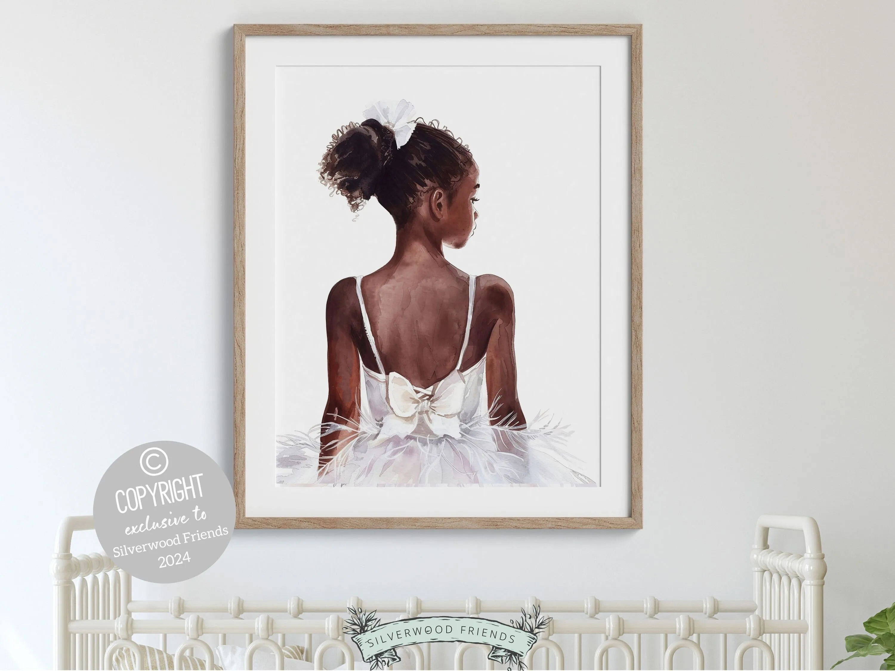 Black Ballerina Nursery Print - 005