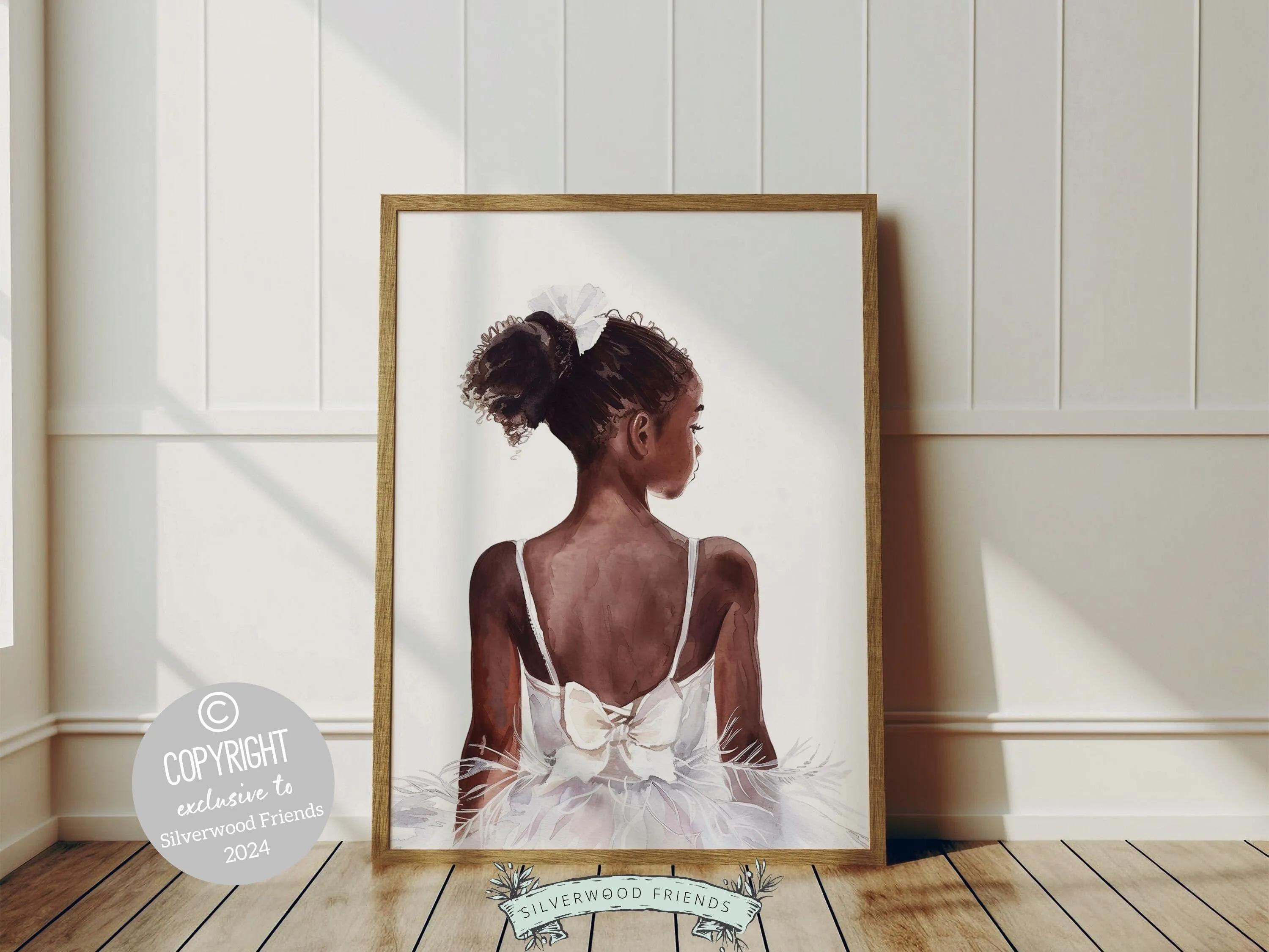 Black Ballerina Nursery Print - 005