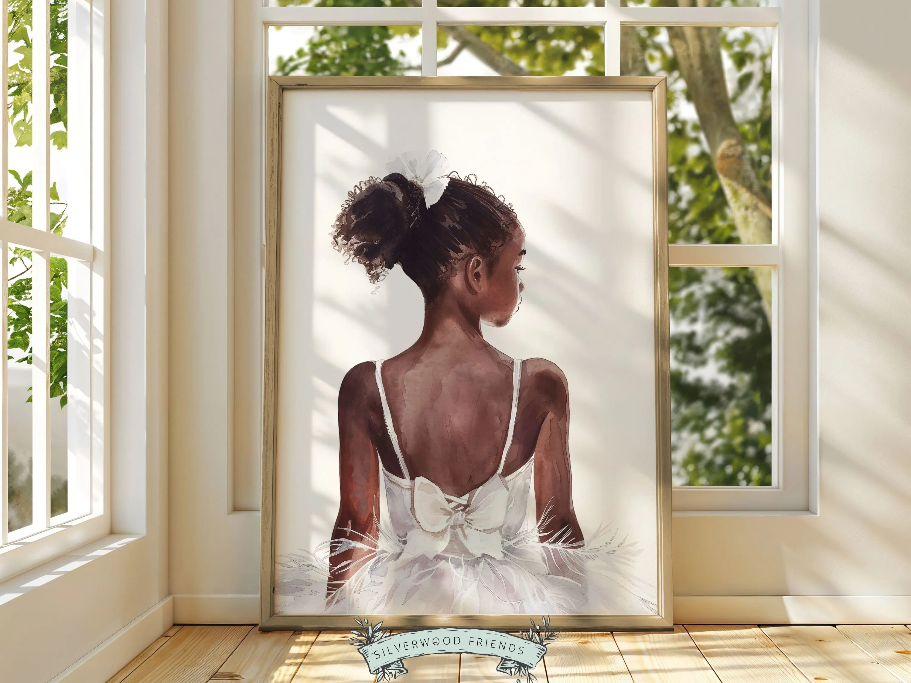 Black Ballerina Nursery Print - 005