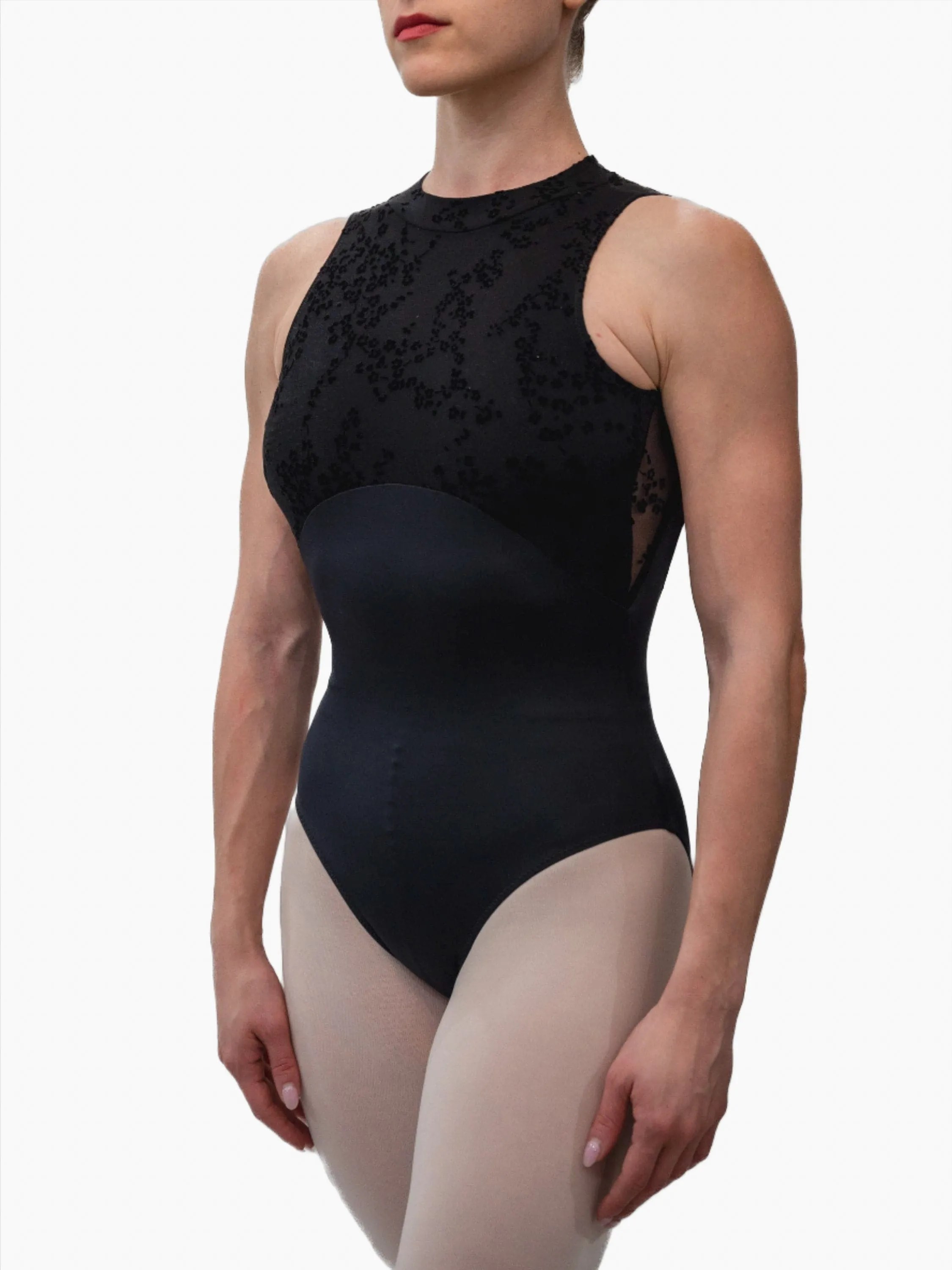 Black Dance High Neck Leotard MP779