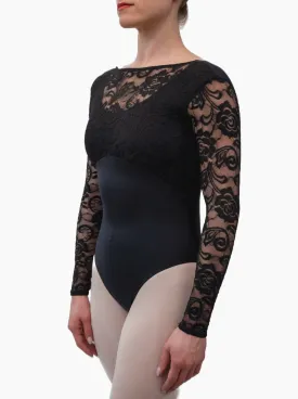 Black Dance Long Sleeve Leotard MP617