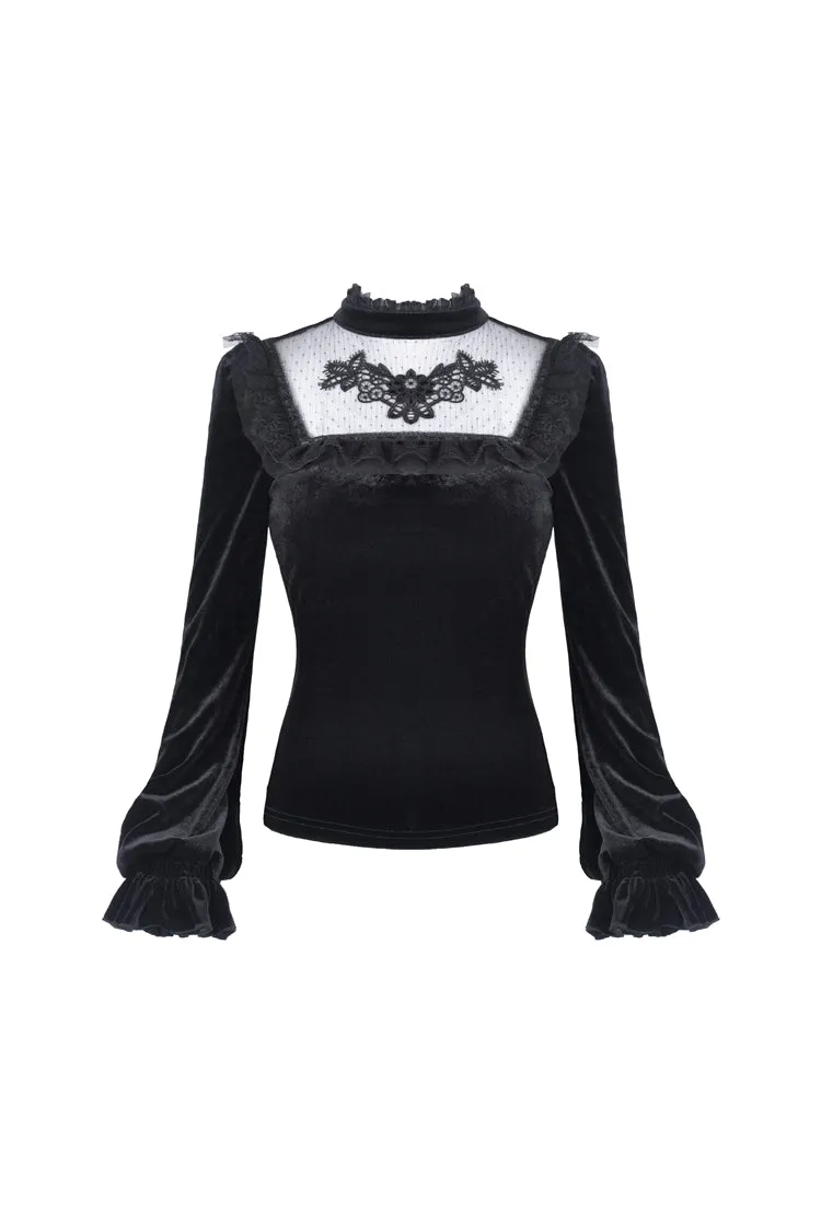 Black gothic lolita cute T-shirt  TW218