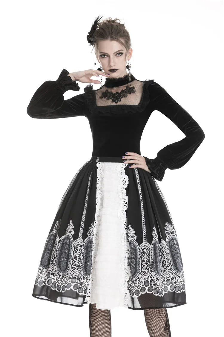 Black gothic lolita cute T-shirt  TW218